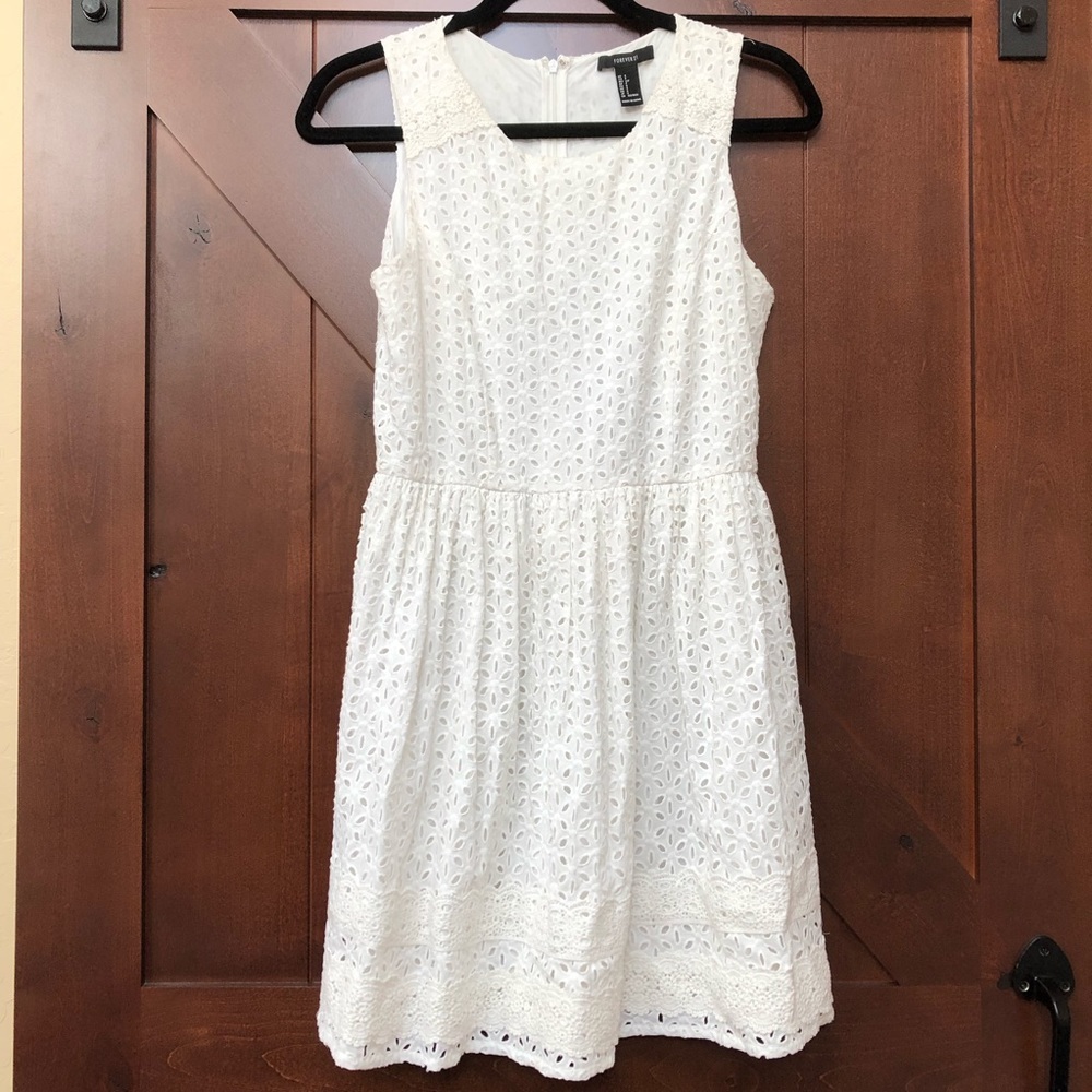 Lacy White Mini Dress